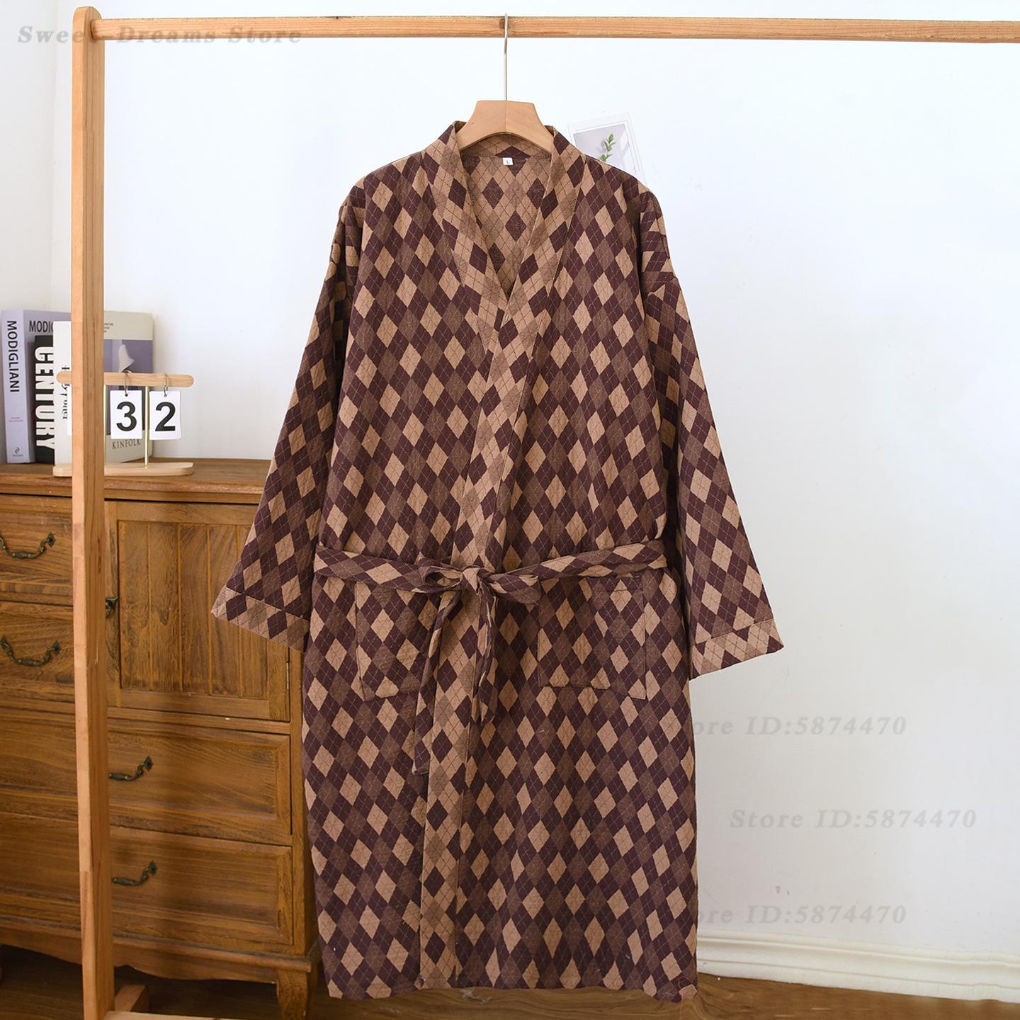 Kimono Yukata Cotton - Bata de algodón tipo kimono para